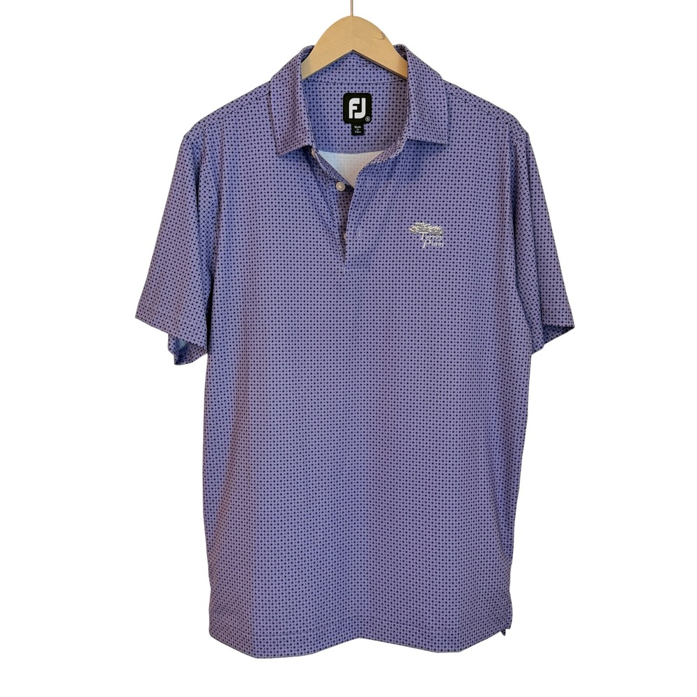 FootJoy Torrey Pines Golf Polo Shirt Mens Small Purple Diamond Short Sleeve